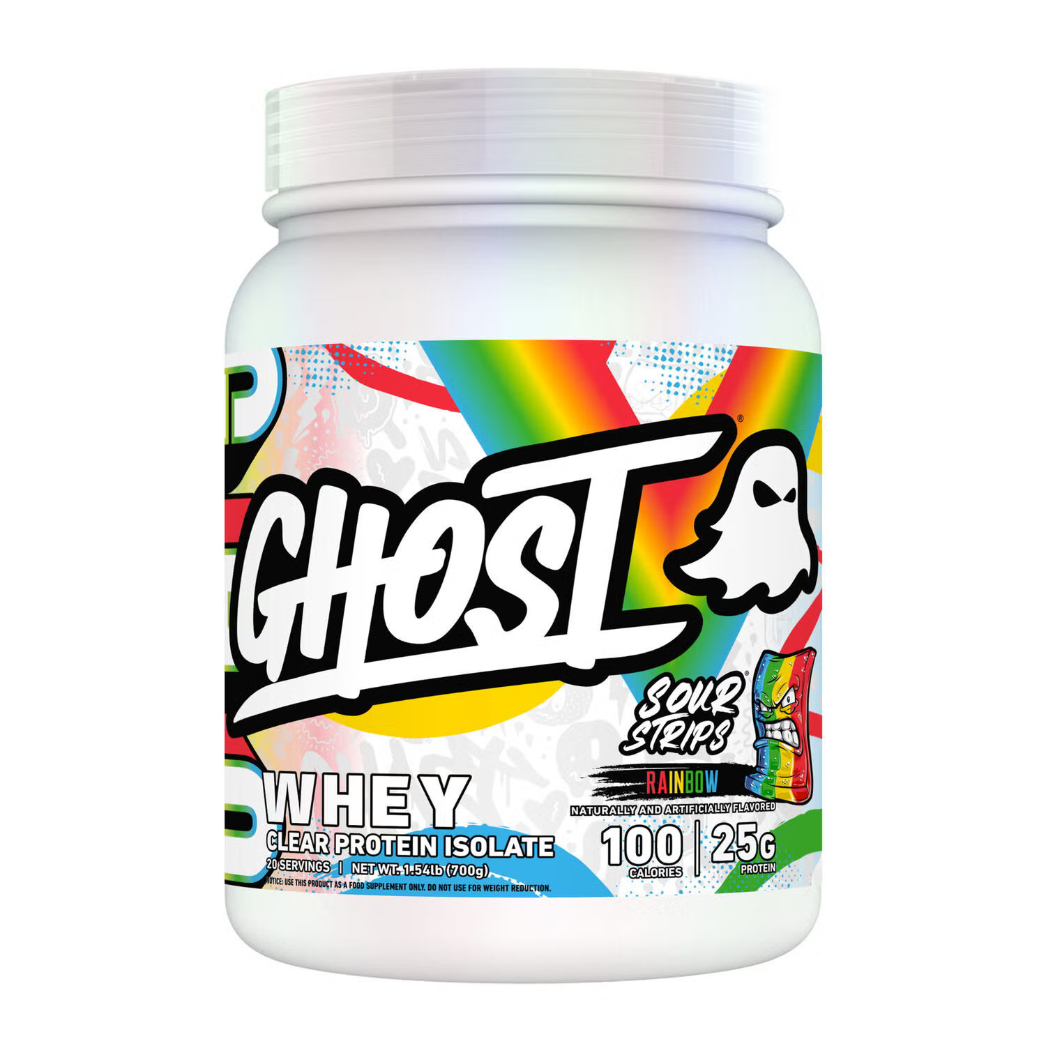 Clear Whey Protein Isolate - Sour Strips Rainbow (20 Servings) | GNC