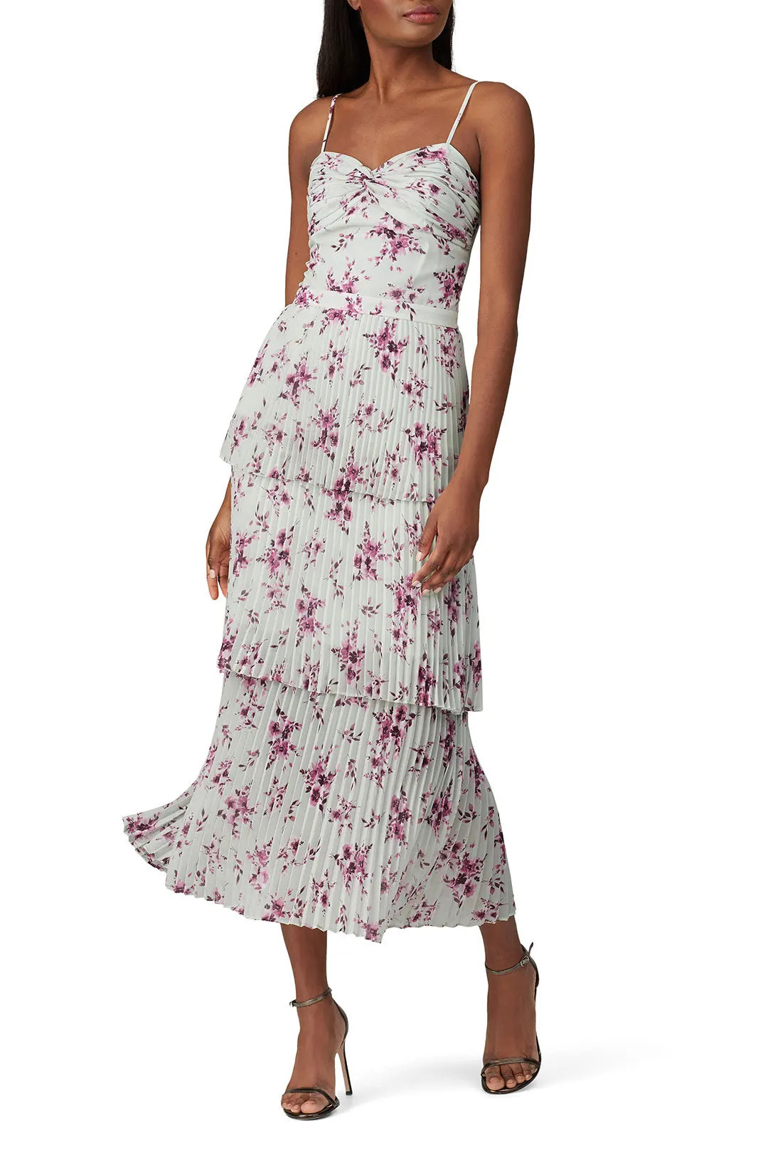 Tiered Pleated Dress | Rent the Runway