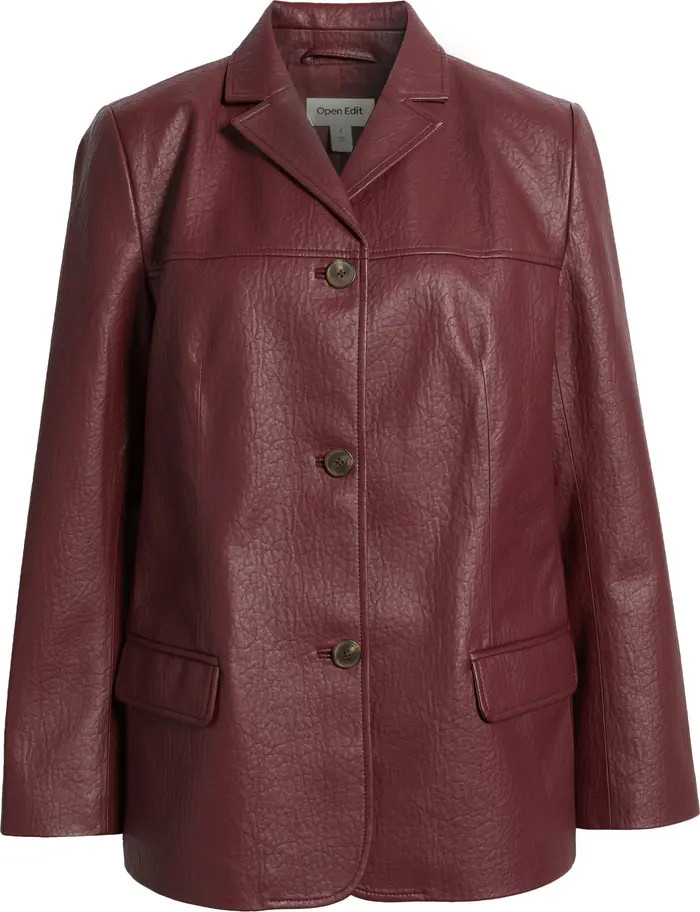 Open Edit Pebble Faux Leather Jacket | Nordstrom | Nordstrom