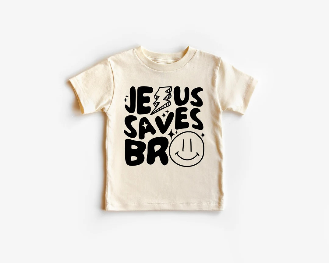 Christian Toddler Shirt, Jesus Saves Bro Kids T-Shirt, Jesus Kids Tee, Retro Kids Shirt, Toddler ... | Etsy (US)