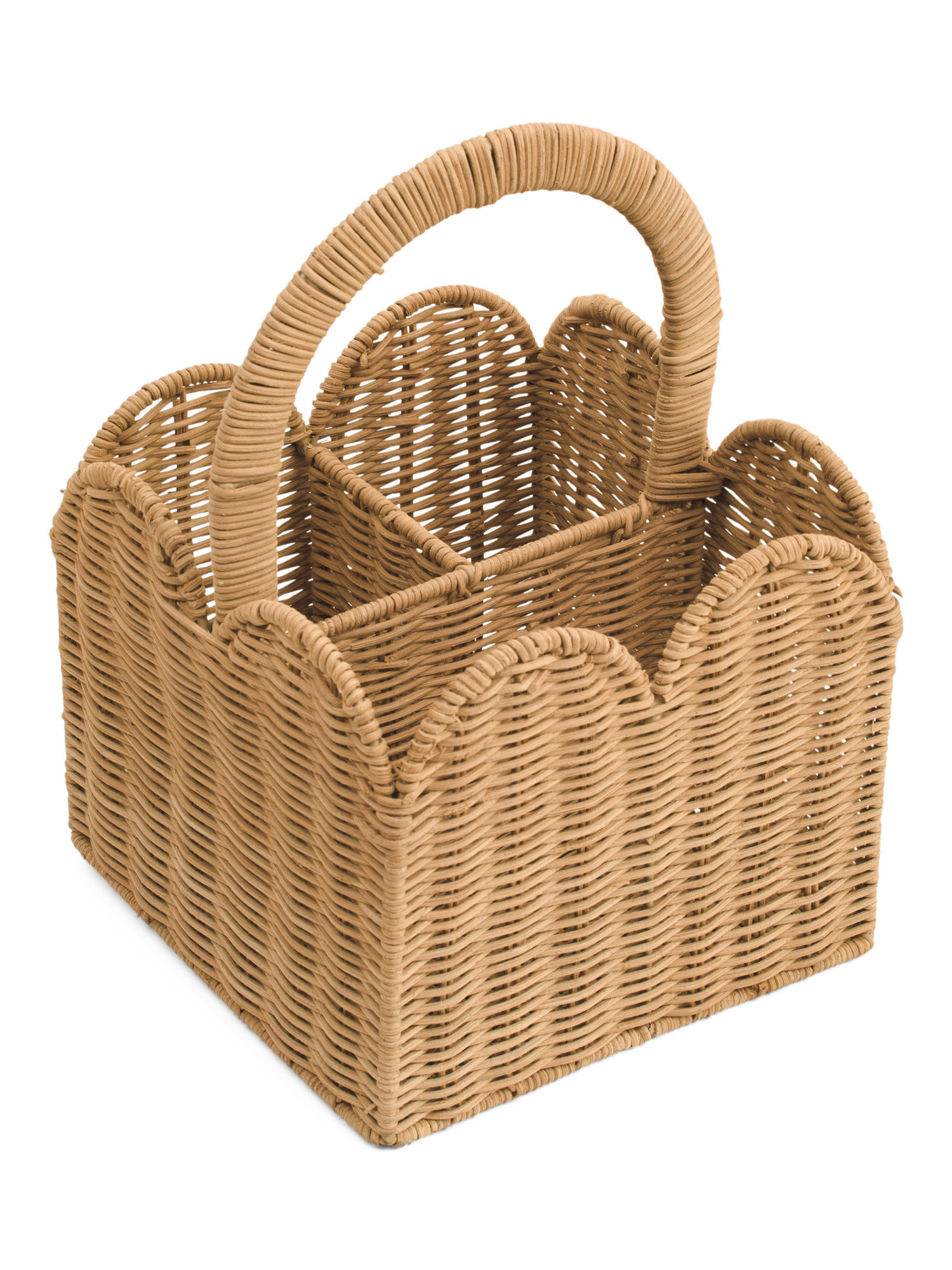 Rattan Scalloped Caddy | Global Home | Marshalls | Marshalls