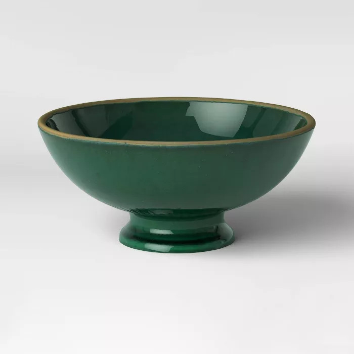 5" x 10" Glazed Ceramic Bowl Green - Threshold™ | Target