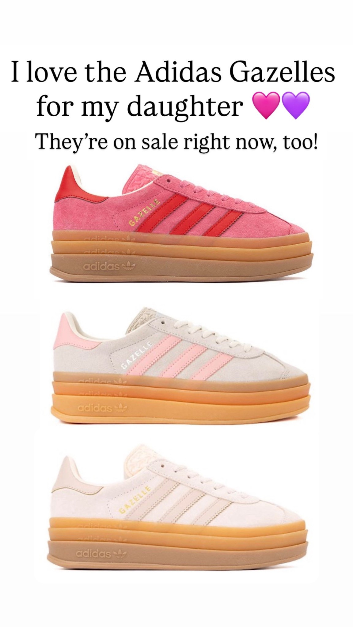 Adidas gazelle sneakers for girls 🩷💜

#LTKKids #LTKSaleAlert