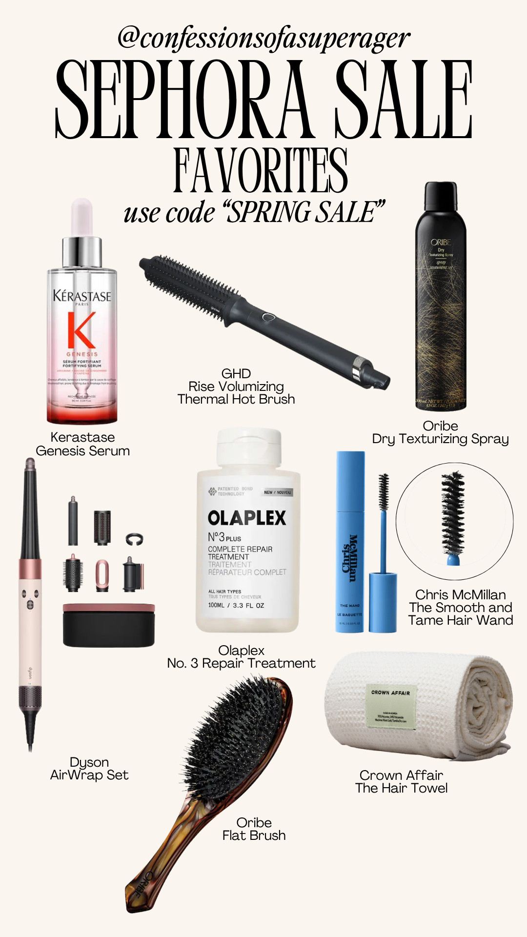 The Sephora Spring Sale is the perfect time to upgrade your hair routine with these top-rated, salon-quality must-haves ✨ From the iconic Dyson Airwrap and GHD Rise Hot Brush to Olaplex No. 3 for deep repair and Oribe’s cult-favorite texturizing spray, these best-selling haircare essentials deliver volume, shine, and healthy, frizz-free results at home. Don’t miss out—use code SPRING SALE to save on luxury hair tools, styling products, and damage-repair treatments everyone is obsessed with! #sephorasale #haircarefavorites #dysonairwrap #olaplex #ghd #oribe #hairgoals #voluminoushair #healthyhair #beautytools #frizzfreehair #luxuryhaircare #hairroutine #beautydeals 

 

#LTKSeasonal #LTKSaleAlert #LTKBeauty