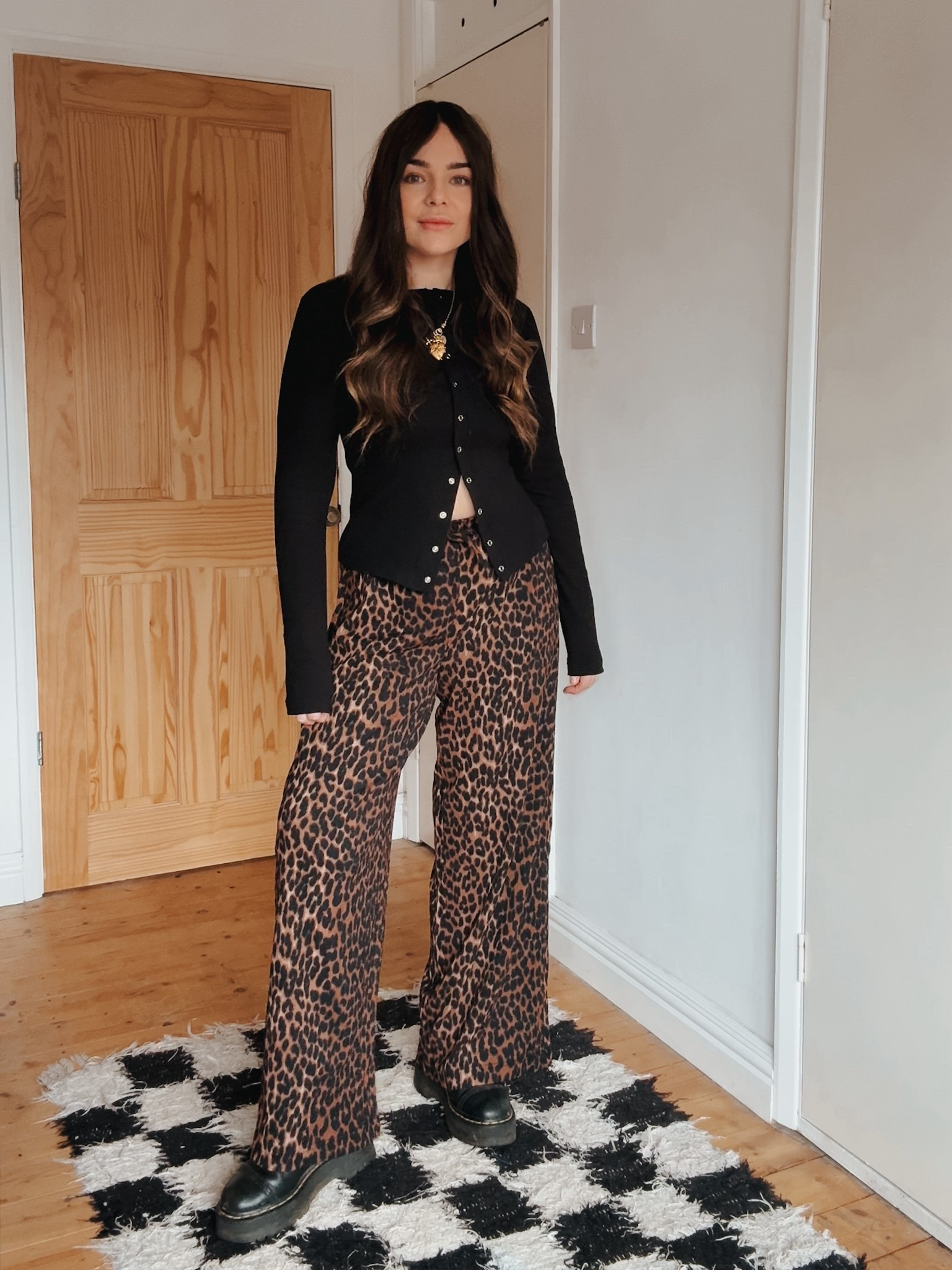 Wide leg plisse trousers in leopard print are such a staple foleopard

#LTKwinter #LTKuk
