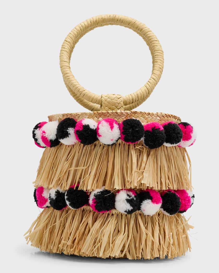 Liv Round Floral Bucket Bag | Neiman Marcus