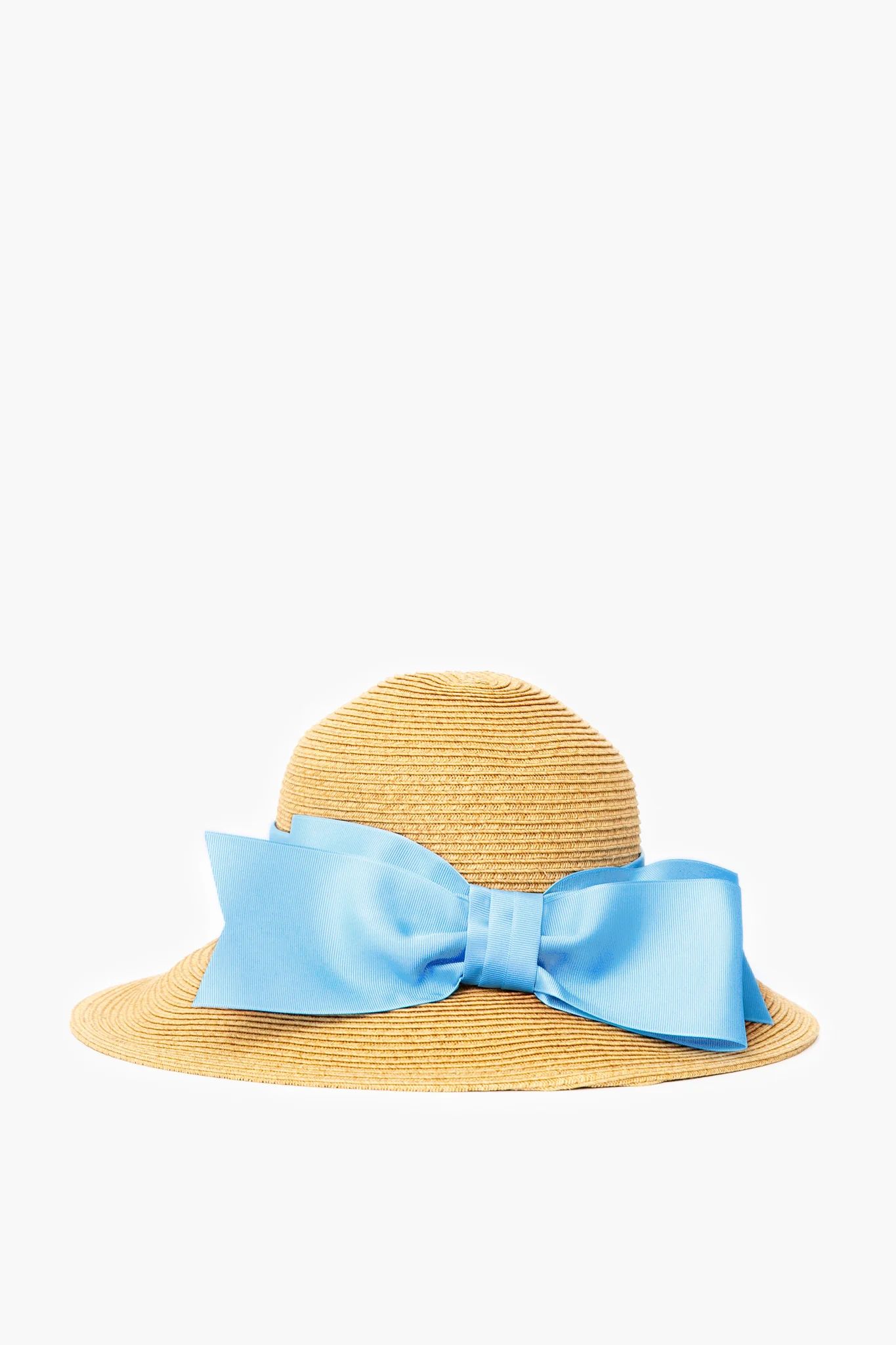 Exclusive Blue Packable Wide Bow Sunhat | Tuckernuck (US)