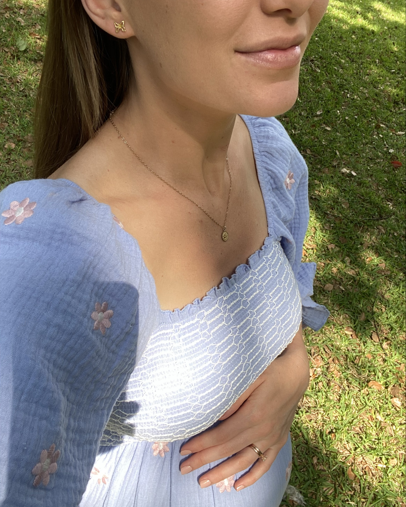 My spring ootd! spring outfit, summer outfit, womens fashion, maxi dress, blue dress, wedding guest dress, butterfly earrings, katie dean jewelry, sandals, vacation outfit, gold jewelry, dainty jewelry, the good state, Lauren england, flower dress, summer fashion, summer vacation

#LTKSaleAlert #LTKFindsUnder50 #LTKStyleTip