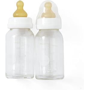 Natursutten Anti-Colic Bottles - 8 Oz Baby Bottles Glass - Newborn Set with Natural Rubber, Slow-Flo | Amazon (US)
