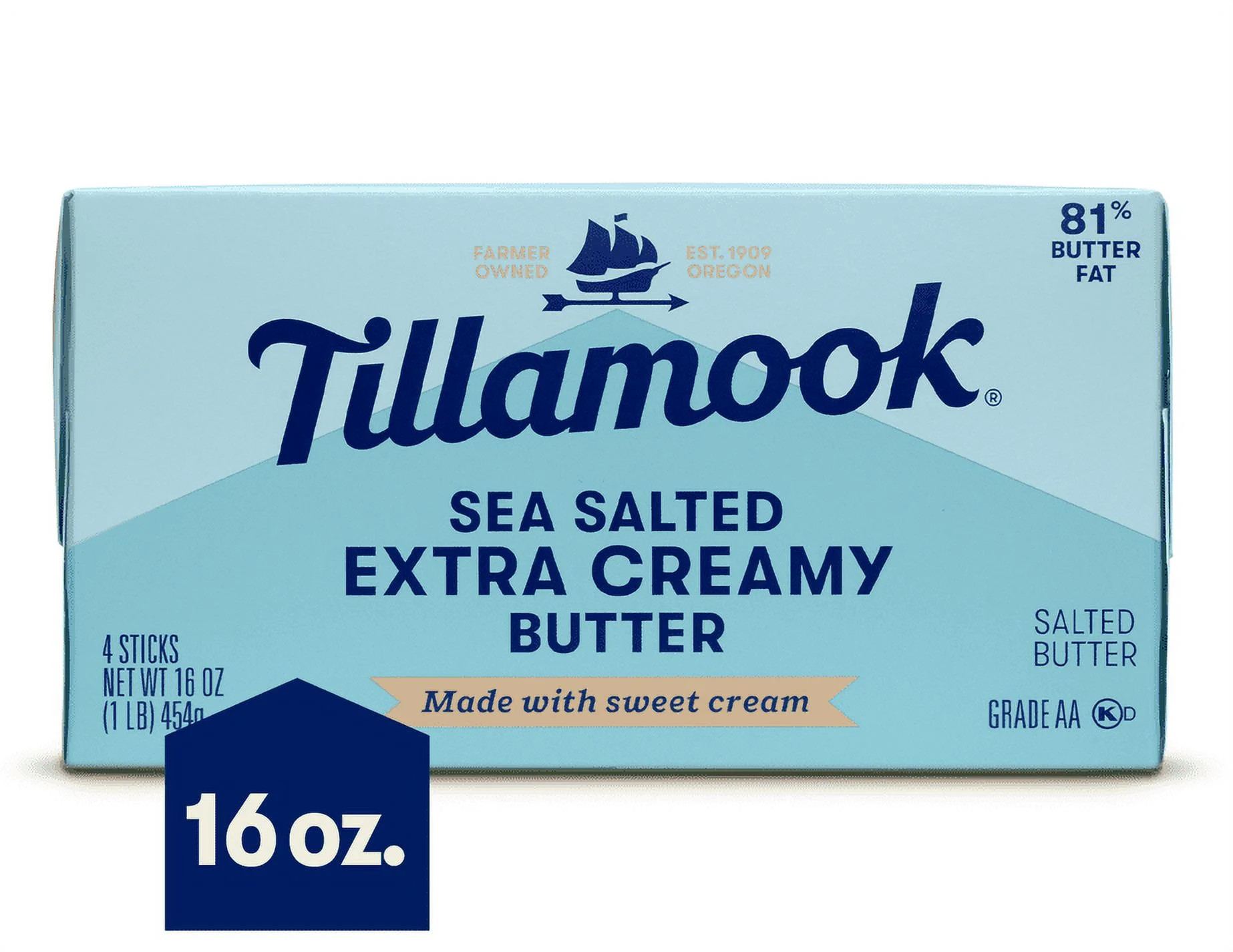 Tillamook Extra Creamy Salted Butter Sticks, 4 Count 16 oz | Walmart (US)