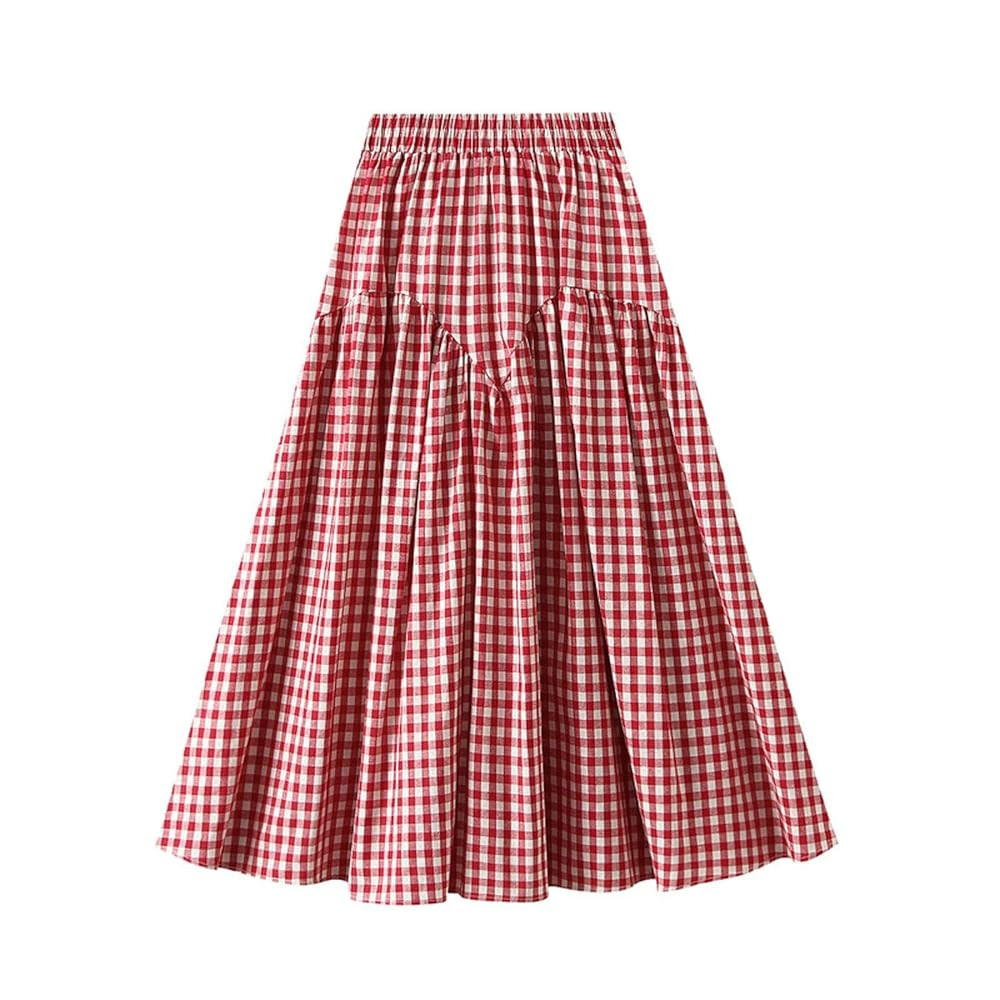 Gingham Midi Skirt for Women Trendy and Comfortable Women’s Skirts Perfect Casual Dressy Summer... | Amazon (US)