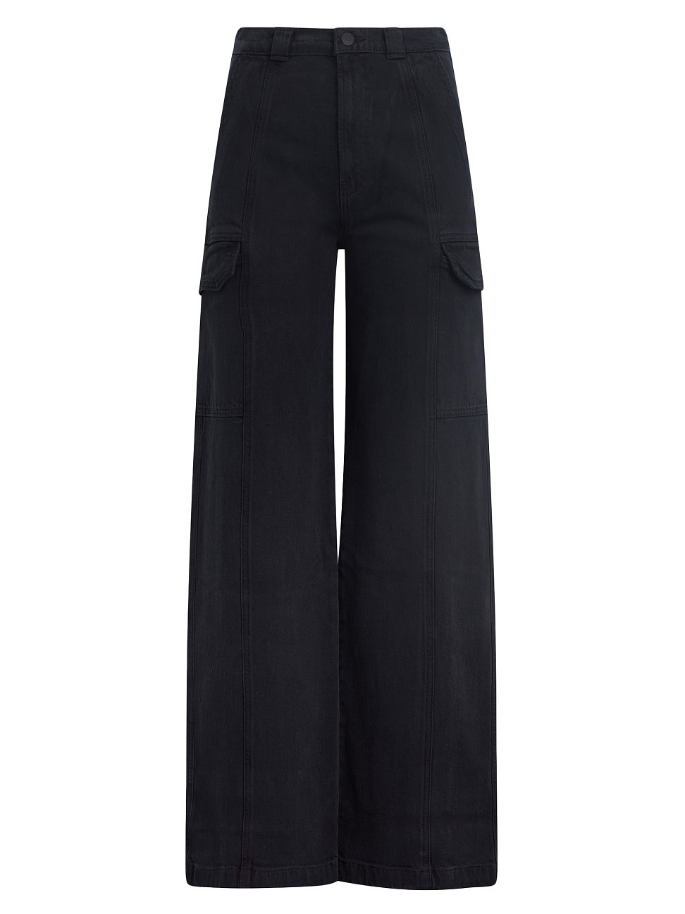 Women's Wide-Leg Cargo Jeans - Black - Size 32 | Saks Fifth Avenue