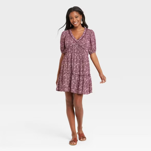 Women's Short Sleeve Tiered Dress - Knox Rose™ | Target