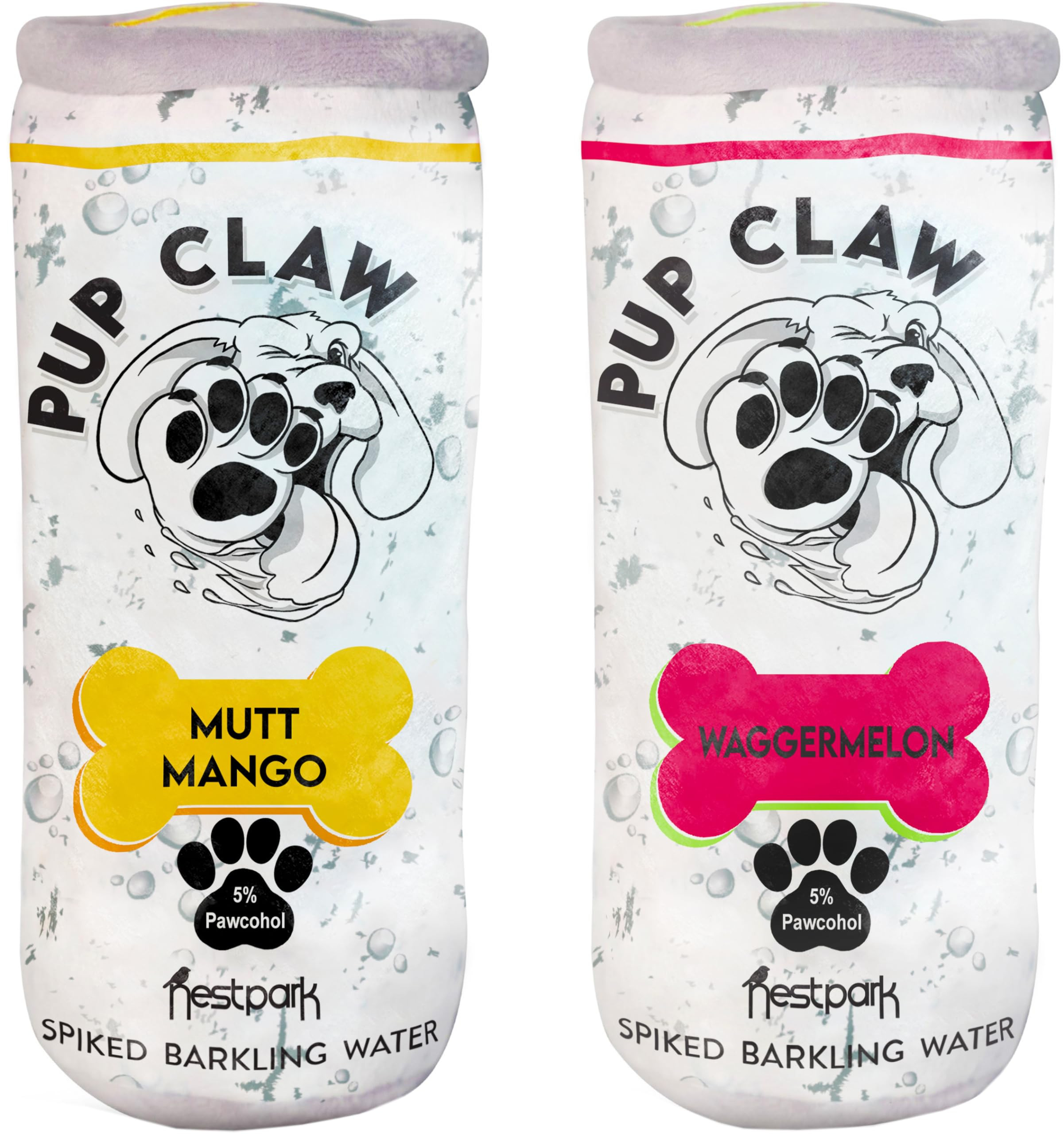 Pup Claw Dog Toys - Funny Cute Plush Dog Toys with Squeaker - Parody (2 Pack) (Tropical Pack) | Amazon (US)