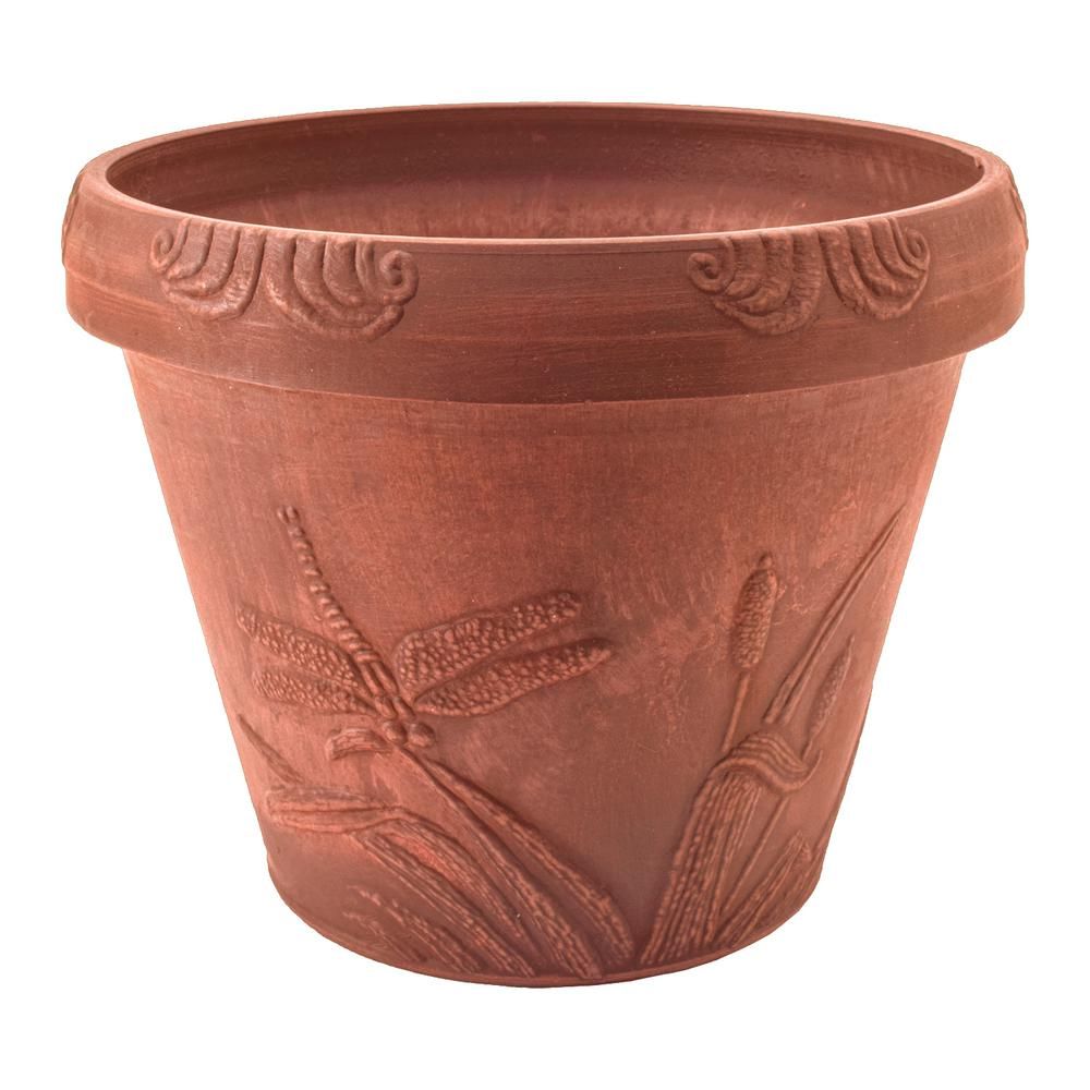 Dragonfly 13 in. x 11 in. Terra Cotta PSW Pot | The Home Depot
