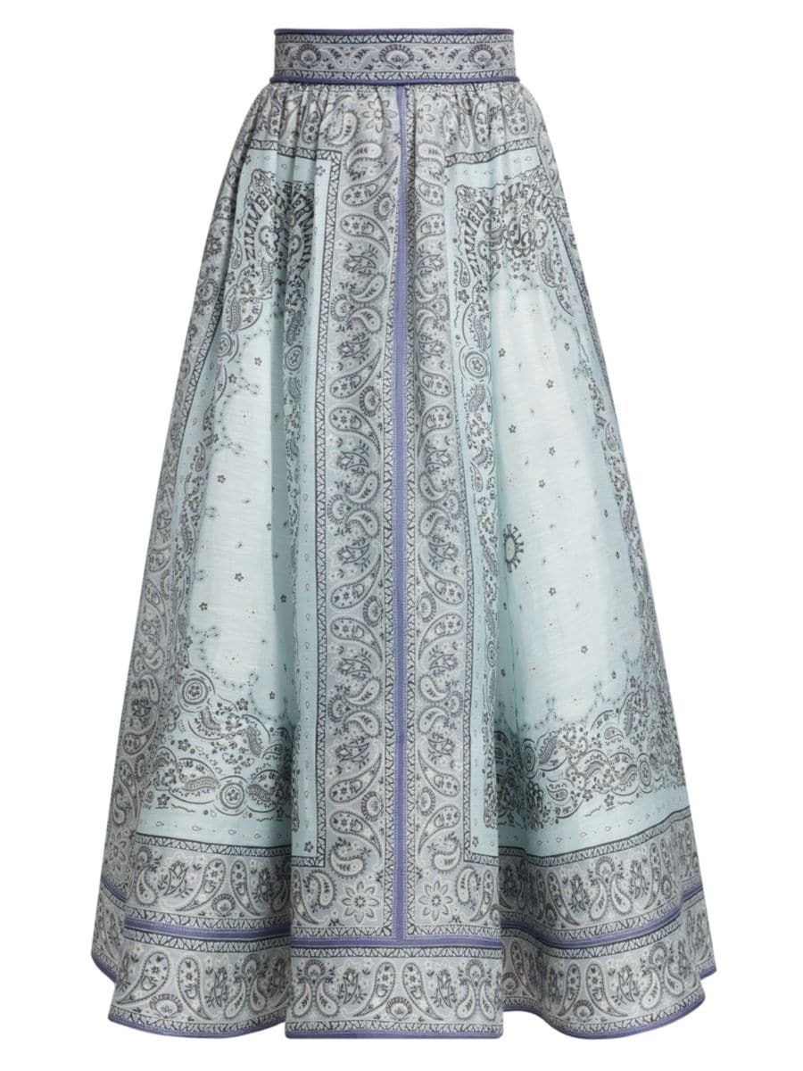 Matchmaker Paisley Linen-Silk Maxi-Skirt | Saks Fifth Avenue