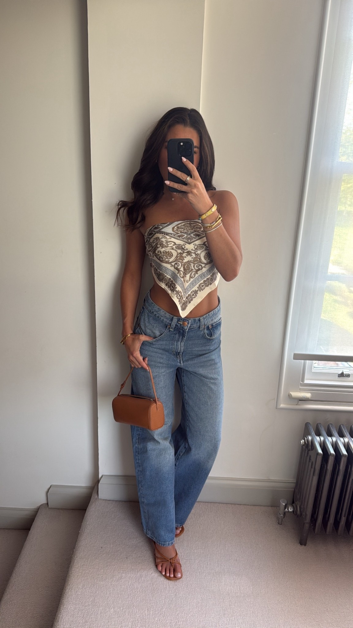 Jeans and a nice top, scarf top, silk scarf, jeans, leather bag, mini bag, spring outfit

#LTKuk #LTKjeans #LTKspring