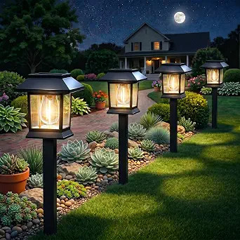 Solar Outdoor Lights, 12 Pack Solar Pathway Lights Waterproof, Landscape Lighting for Path Walkwa... | Amazon (US)