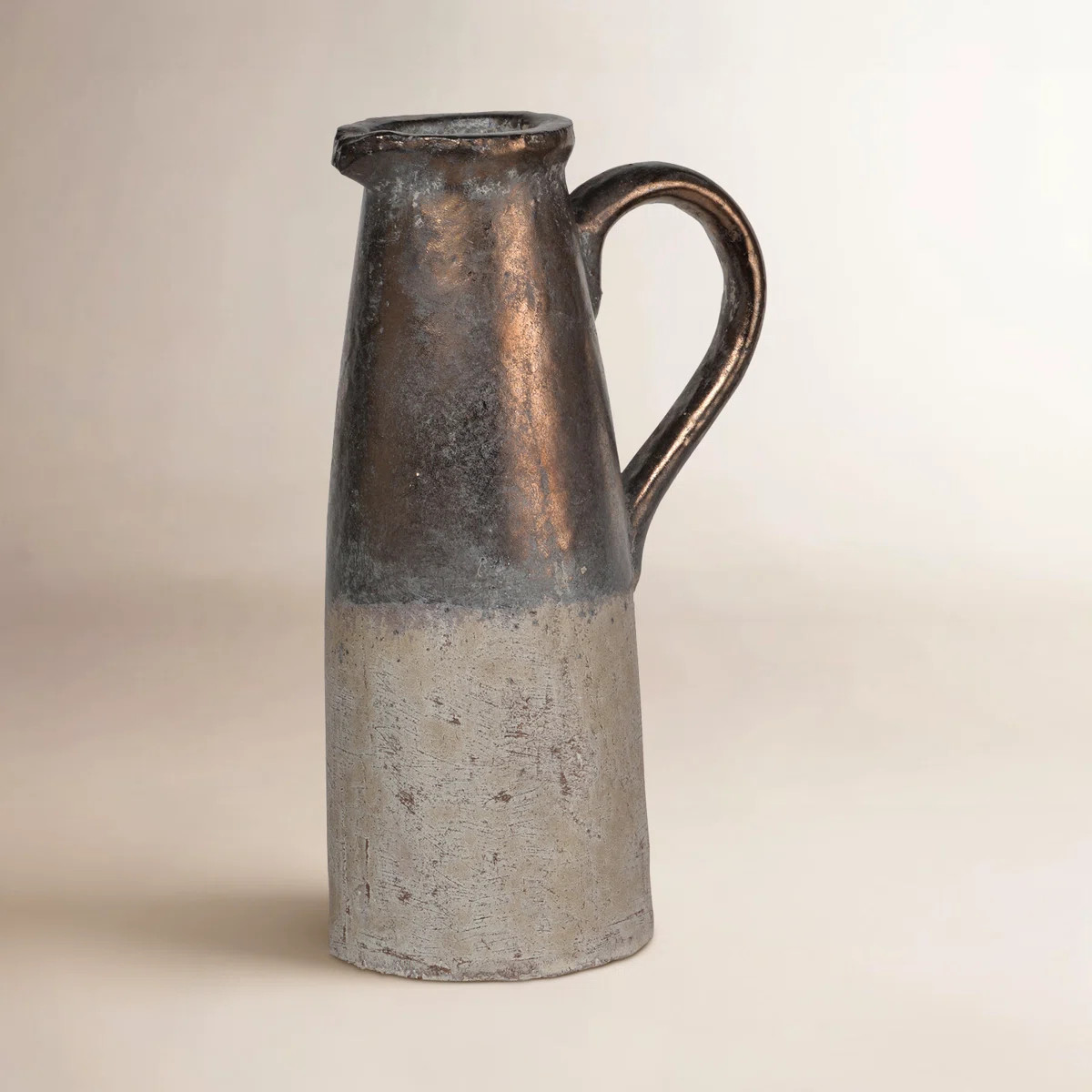 Libra Sienna Brown Ceramic Pitcher Vase | Wayfair North America