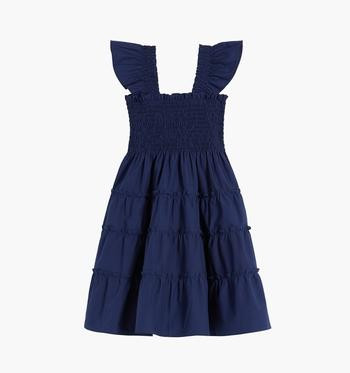 The Tiny Ellie Nap Dress - Blue Botanical | Hill House Home