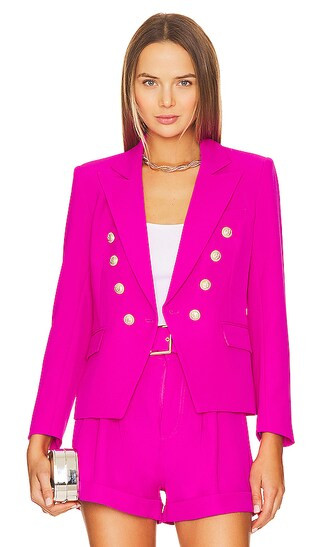 Delilah Crepe Blazer in Magenta | Revolve Clothing (Global)