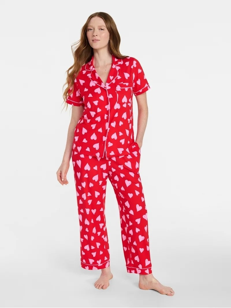#walmart kills it with. #sleepwear these #pajamas also come in a #shortpj perfect #.Valentinesday great little #gift #galentines #pjset

#LTKFindsUnder50 #LTKPlusSize #LTKTravel