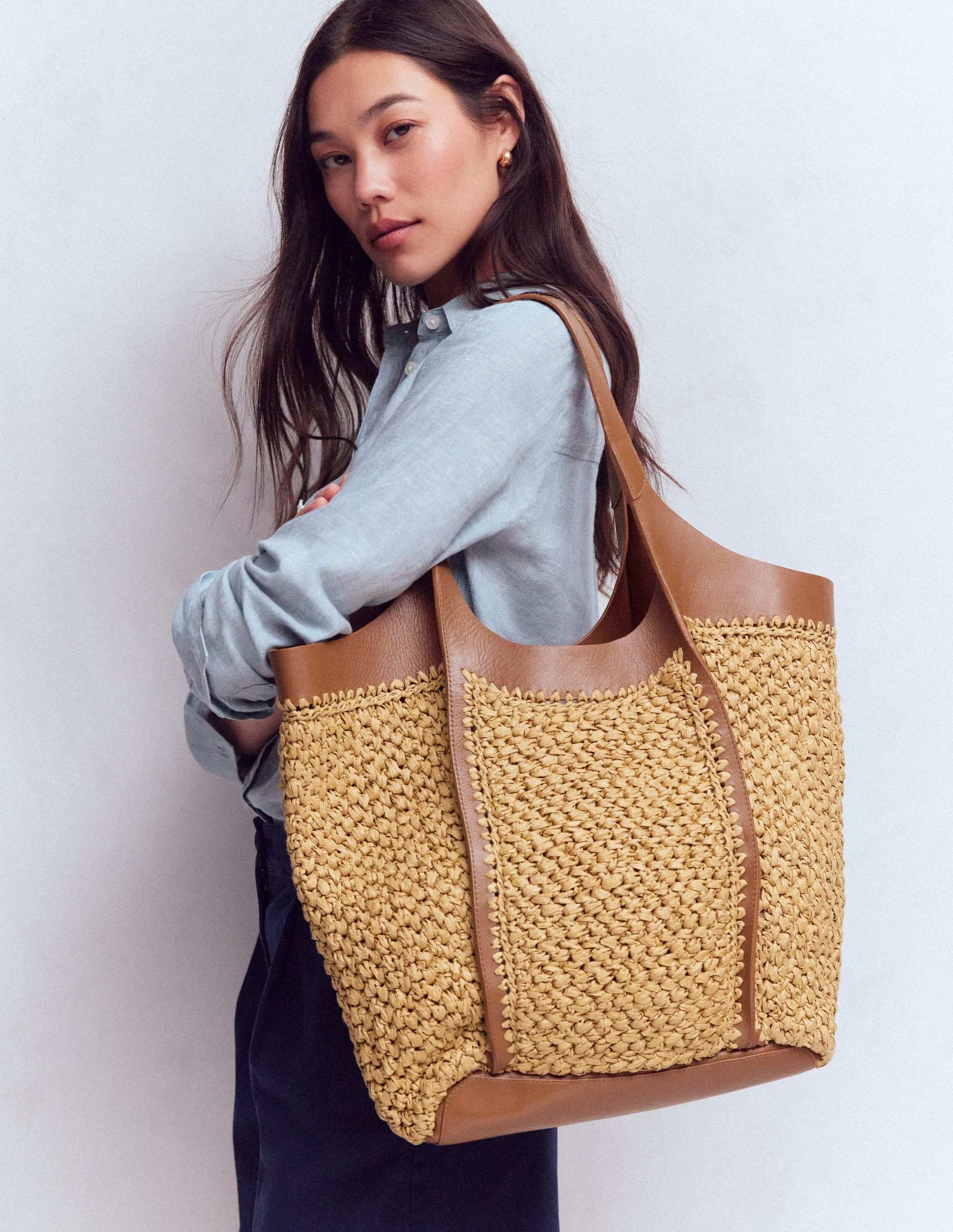 Straw Tote-Natural Raffia | Boden (US)