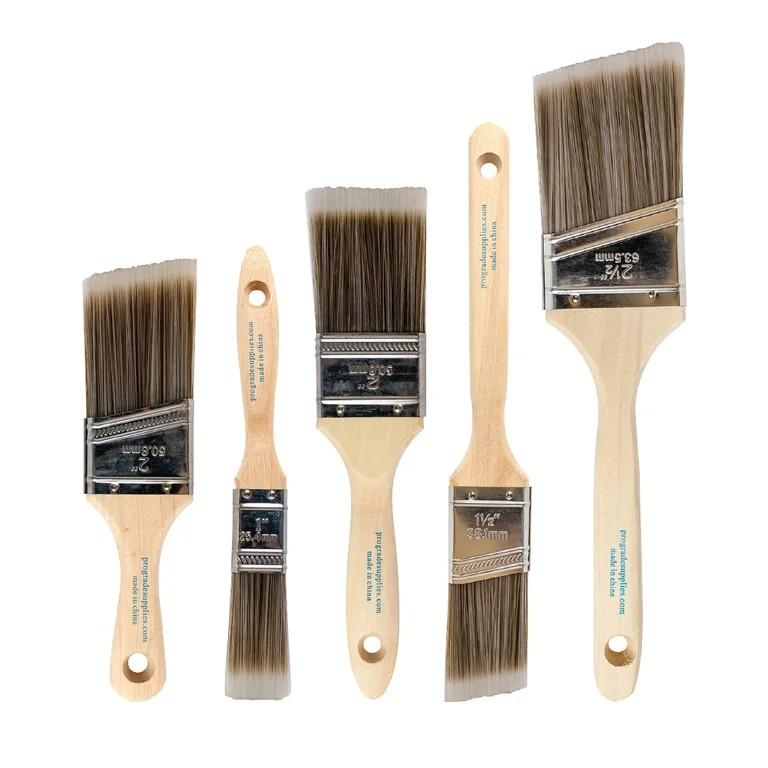 Pro Grade Home Wall / Trim House Paint Brush Set - for Cabinet Decks Fences Interior Exterior & C... | Walmart (US)