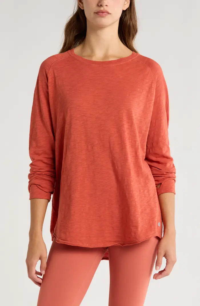 Relaxed Washed Long Sleeve Slub Tee | Nordstrom