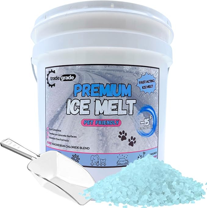 Pet-Friendly Ice Melt – Fast-Acting Magnesium Chloride Formula, Safer for Pets & Surfaces, 30lb... | Amazon (US)