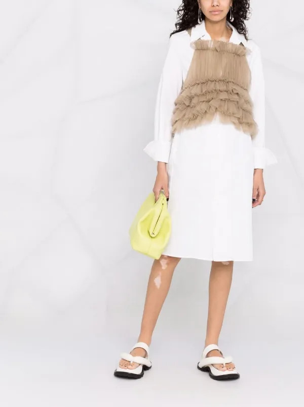 Comme Des Garçons Noir Kei Ninomiya Ruffled Tulle Vest - Farfetch | Farfetch Global