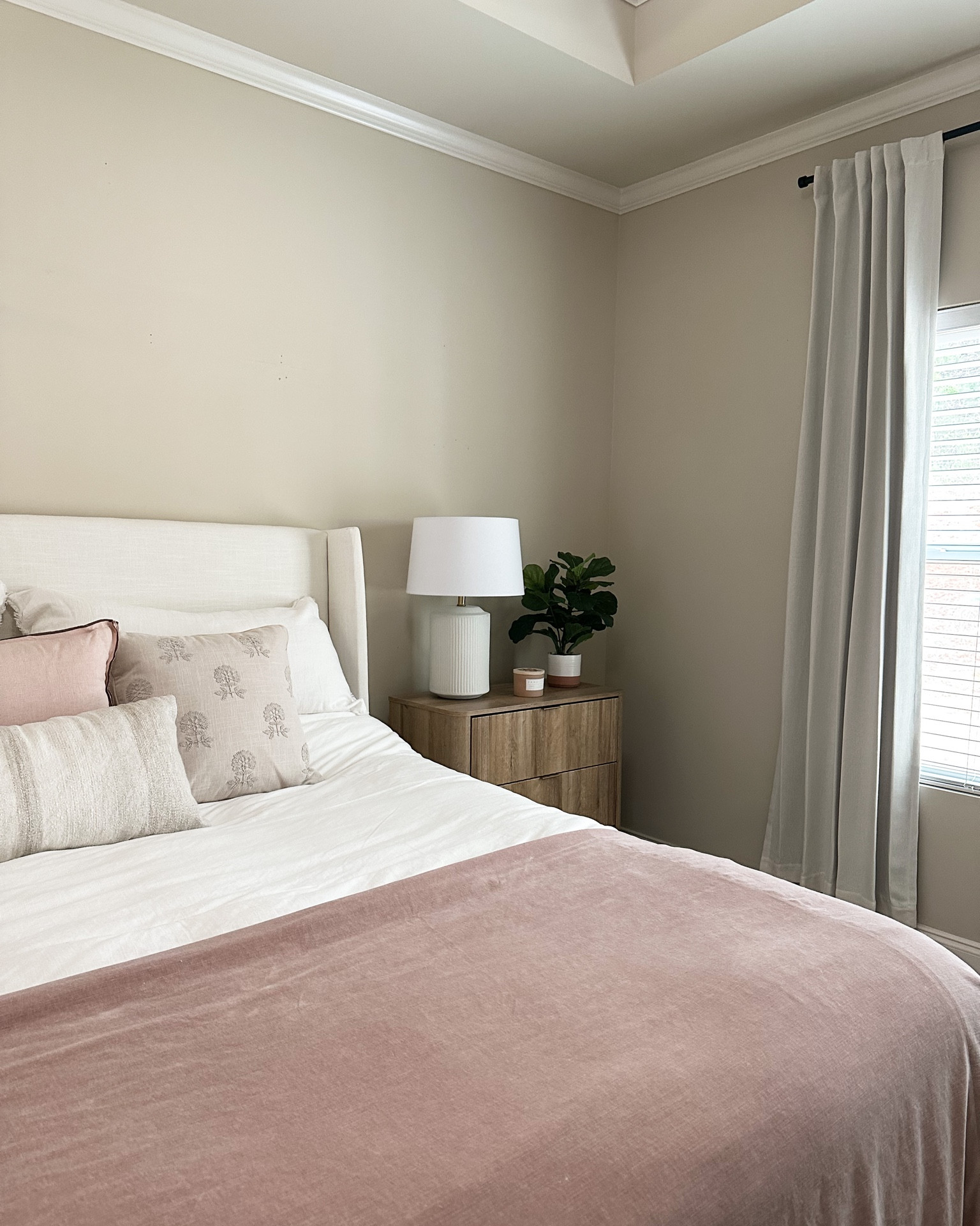 Bringing mood boards to life in this cozy primary bedroom ✨ also steamed trained the curtains to give them a high-end look! Love how they turned out. 

#LTKstyletip #LTKhome #LTKunder100