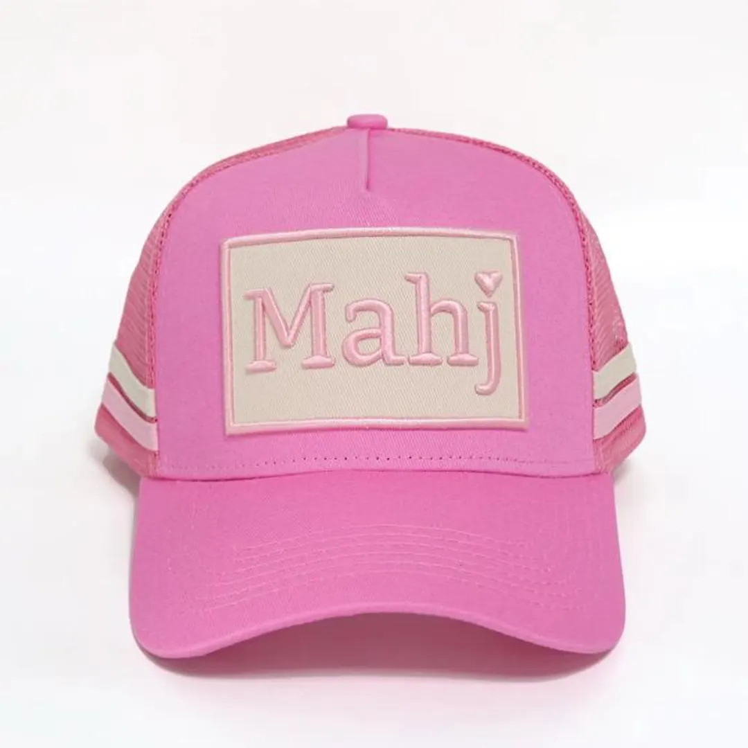 Mahjong Trucker Hat - Hot Pink | Etsy (US)