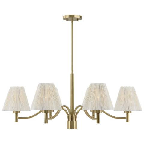 Rosa 6-Light Chandelier in Noble Brass - #AM933 | Lamps Plus | Lamps Plus