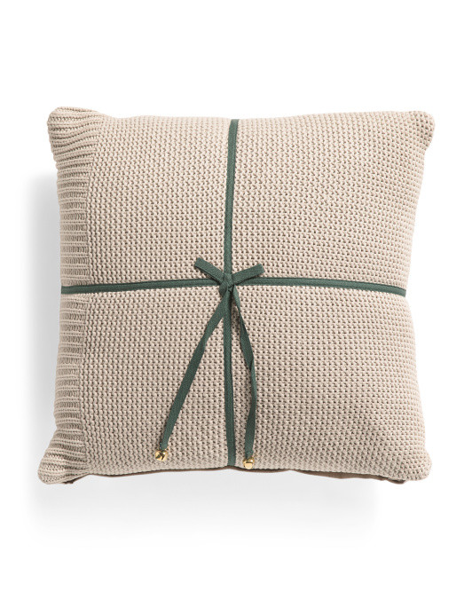 20x20 Bell Bow Pillow | TJ Maxx