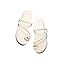 Coutgo Womens Strappy Flat Sandals Square Open Toe Flip Flops Slides Toe Ring Summer Dress Shoes | Amazon (US)