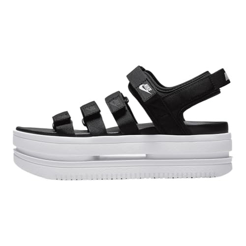 Nike Icon Classic Women's Sandals (DH0224-001,BLACK/WHITE-WHITE) Size 6 | Amazon (US)