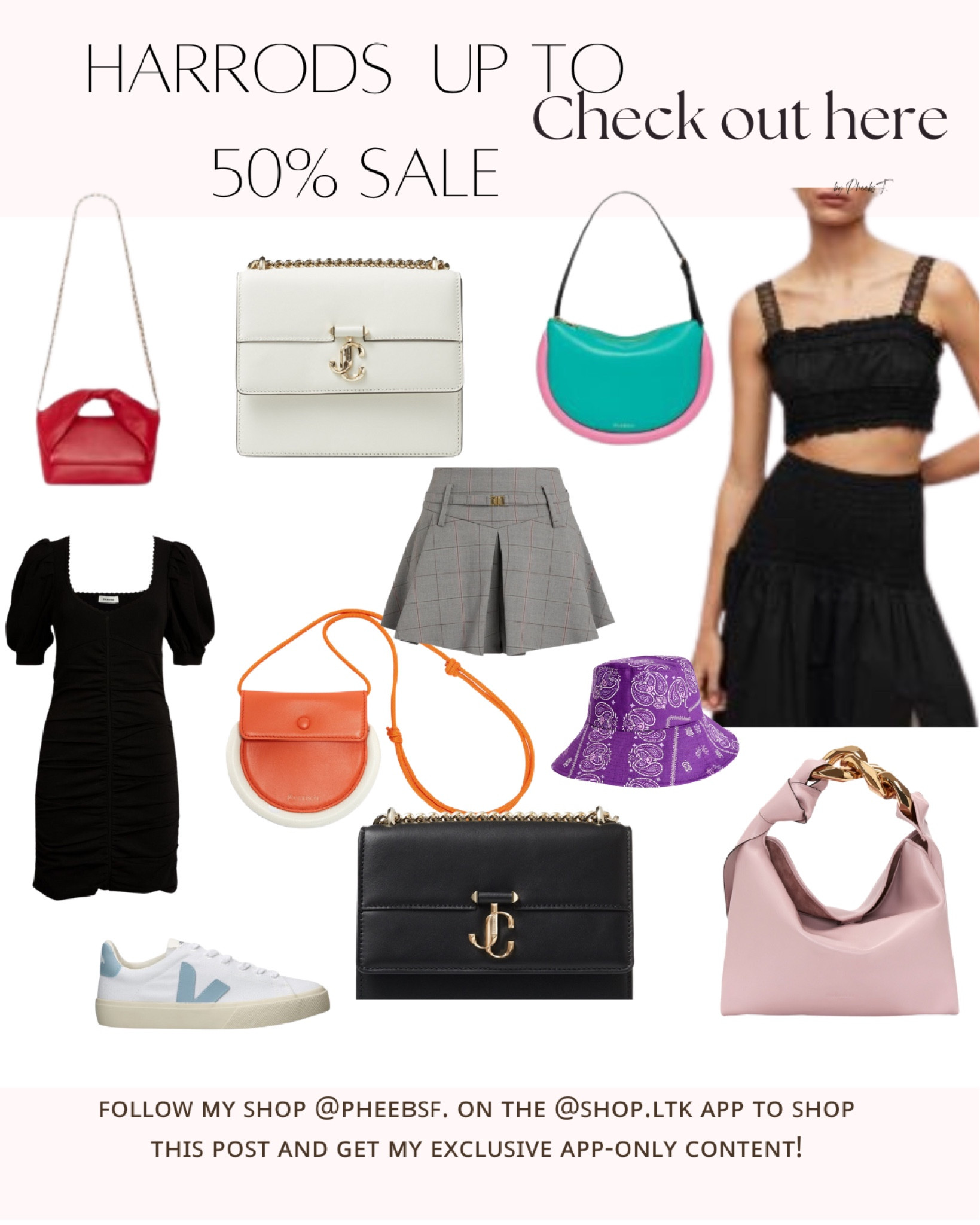Harrods, the platform in the UK, has recently launched discounts of up to 50% off. Whether it's clothing, handbags, or skincare products, they are all offered at special prices. JW Anderson handbags are even discounted up to 70% off! If you're looking to buy designer handbags or update your autumn wardrobe, you should take a look! And if your purchase is not satisfactory, you can enjoy a 14-day return policy.

 #Harrods #Maje #dress #croptop #handbag #red 

#LTKSeasonal #LTKSale #LTKstyletip