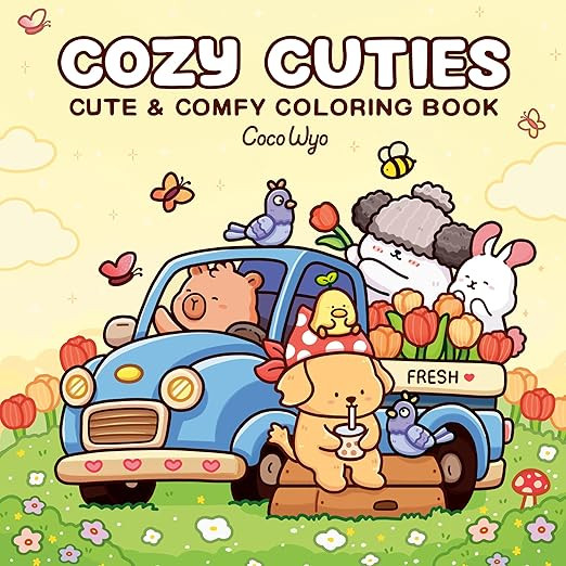 Cozy Cuties: Coloring Book for Adults and Kids (Cozy Spaces Coloring)      Paperback – February... | Amazon (US)
