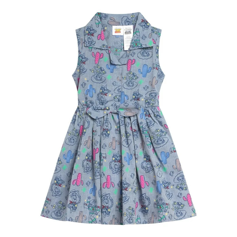 Disney Toy Story Woody Buzz Lightyear Jessie Chambray Dress Toddler to Big Kid | Walmart (US)