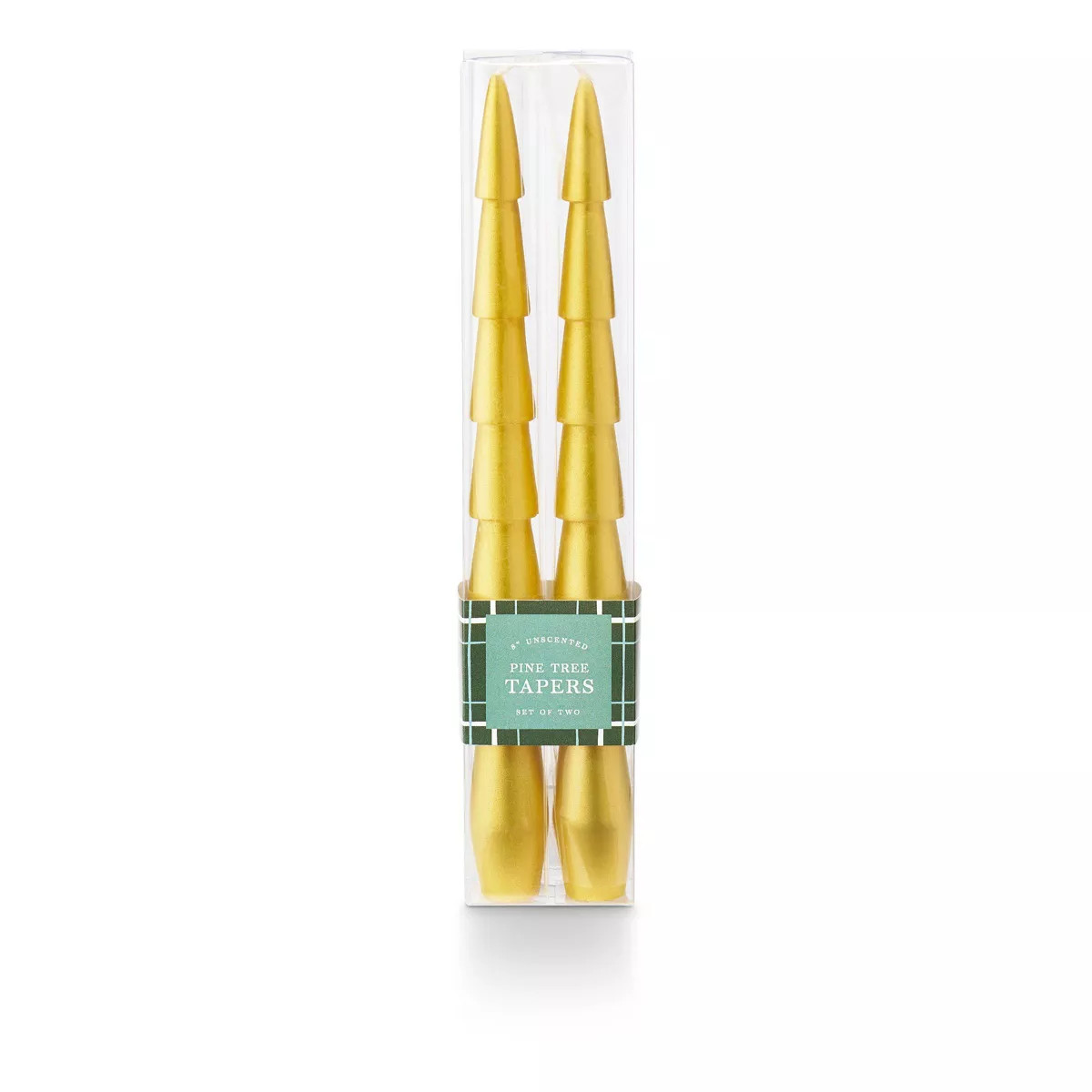 2pk Pine Tree Taper Candles Gold - Bullseye's Playground™ | Target