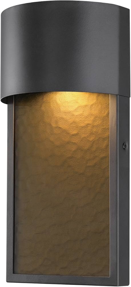 Globe Electric 44227 8.5W LED Integrated Outdoor Wall Sconce, Bronze Finish, Amber Water Glass Ac... | Amazon (US)