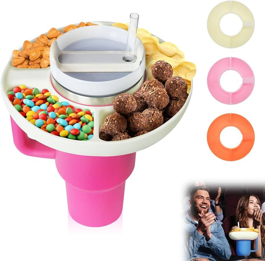 Snack Tray for Stanley 40 oz Tumbler with Handle, Upgrade Silicone Snack Bowl for Large Capacity,... | Amazon (US)