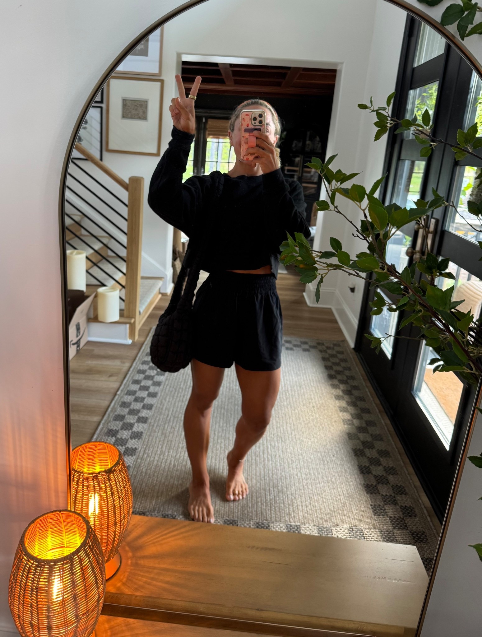 Comfies for an annual eye appointment today🖤 

M crop crew, S short & my current fave on the go puffy bag! Comes in a few more colors! 

Casual / errands / on the go / Nuuds / Vuori / target / Holley Gabrielle 

#LTKStyleTip #LTKFindsUnder50 #LTKTravel