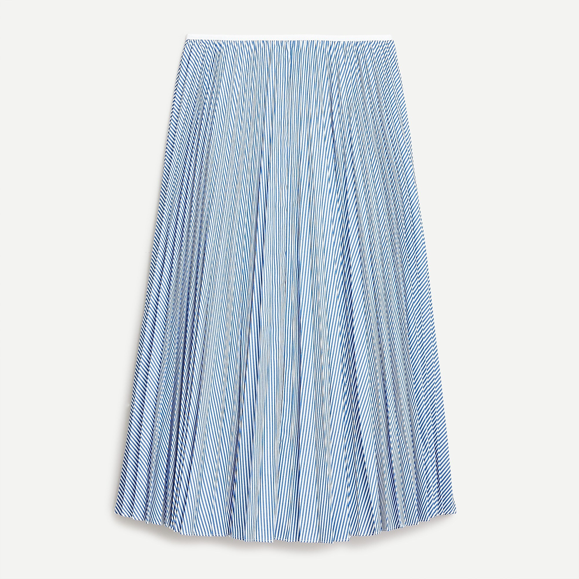 Pleated midi skirt in stripe | J. Crew US