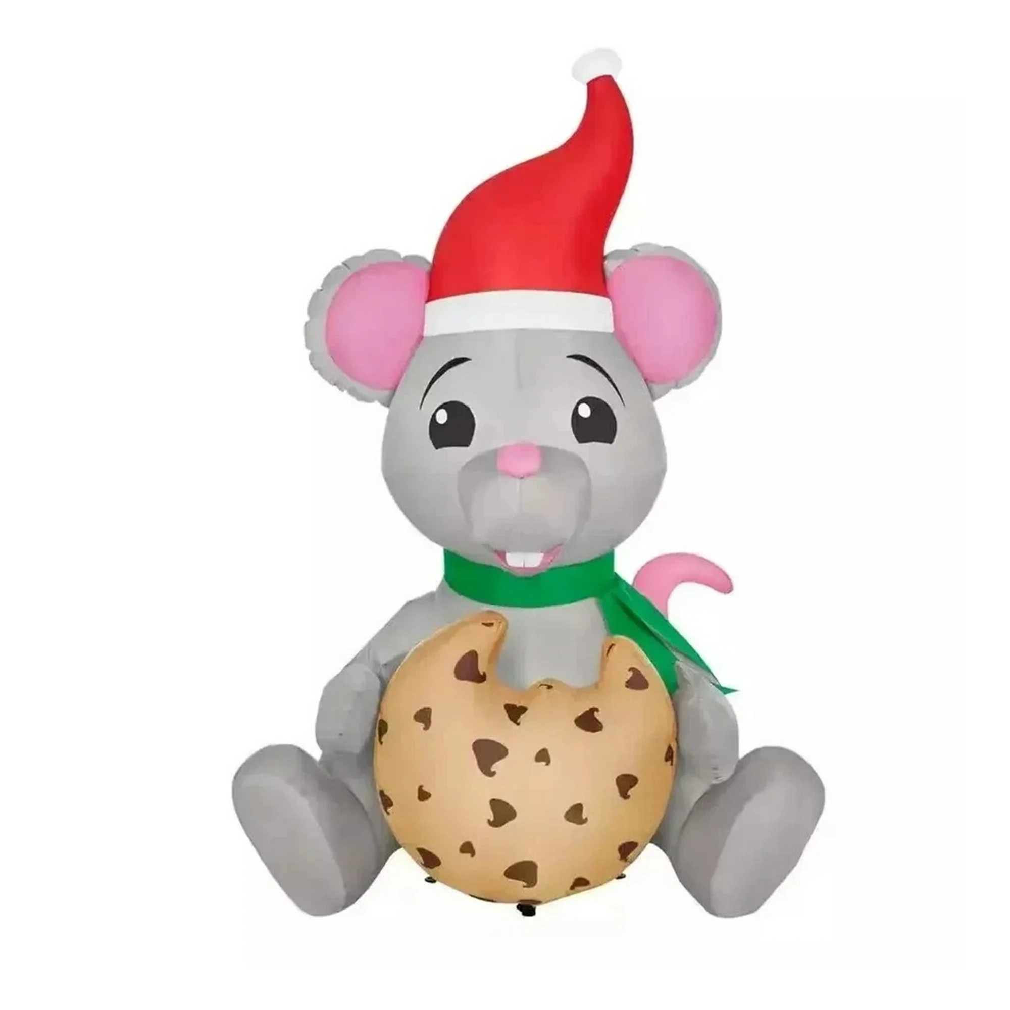 Home Accents Holiday 6.5 FT Animated LED Santa Mouse Easting Cookie Holiday Inflatable | Walmart (US)