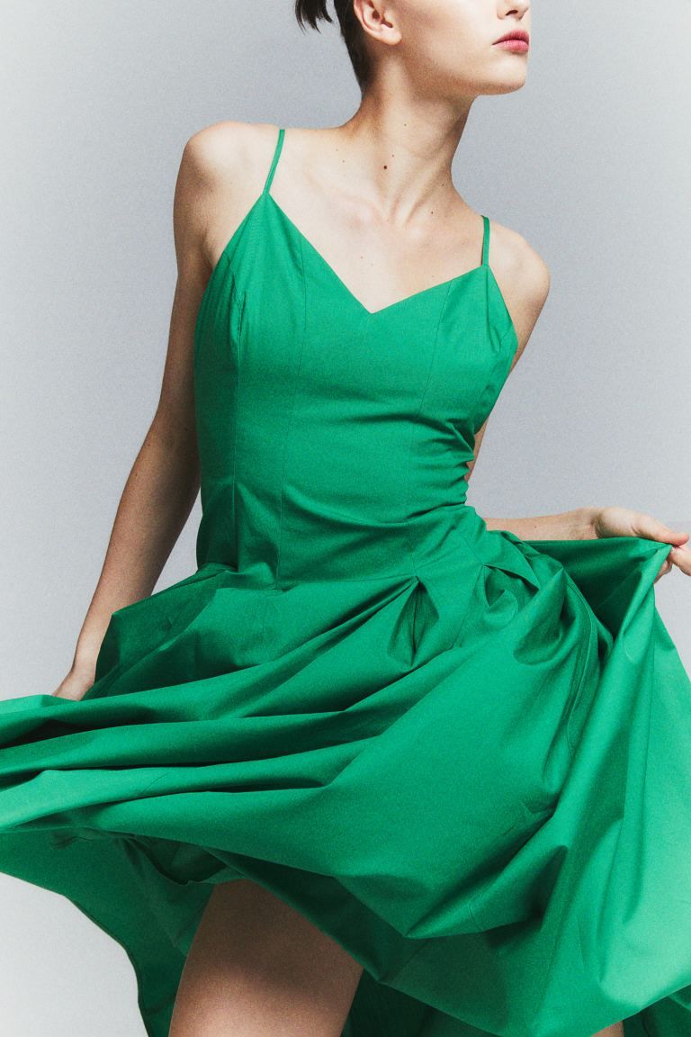 Pleated Cotton Dress | H&M (US)