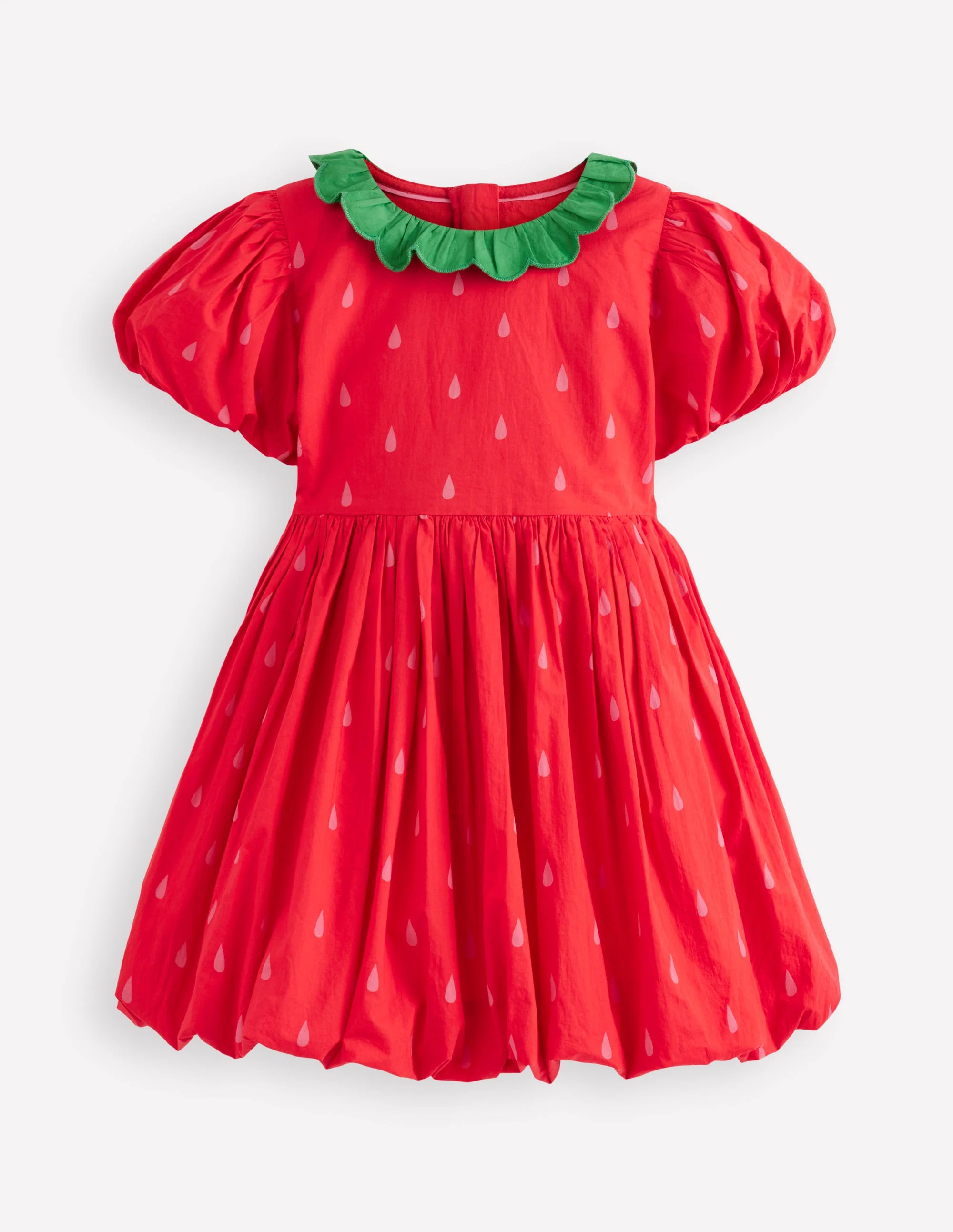 Bubble Hem Dress-Poppy Red Strawberry | Boden UK