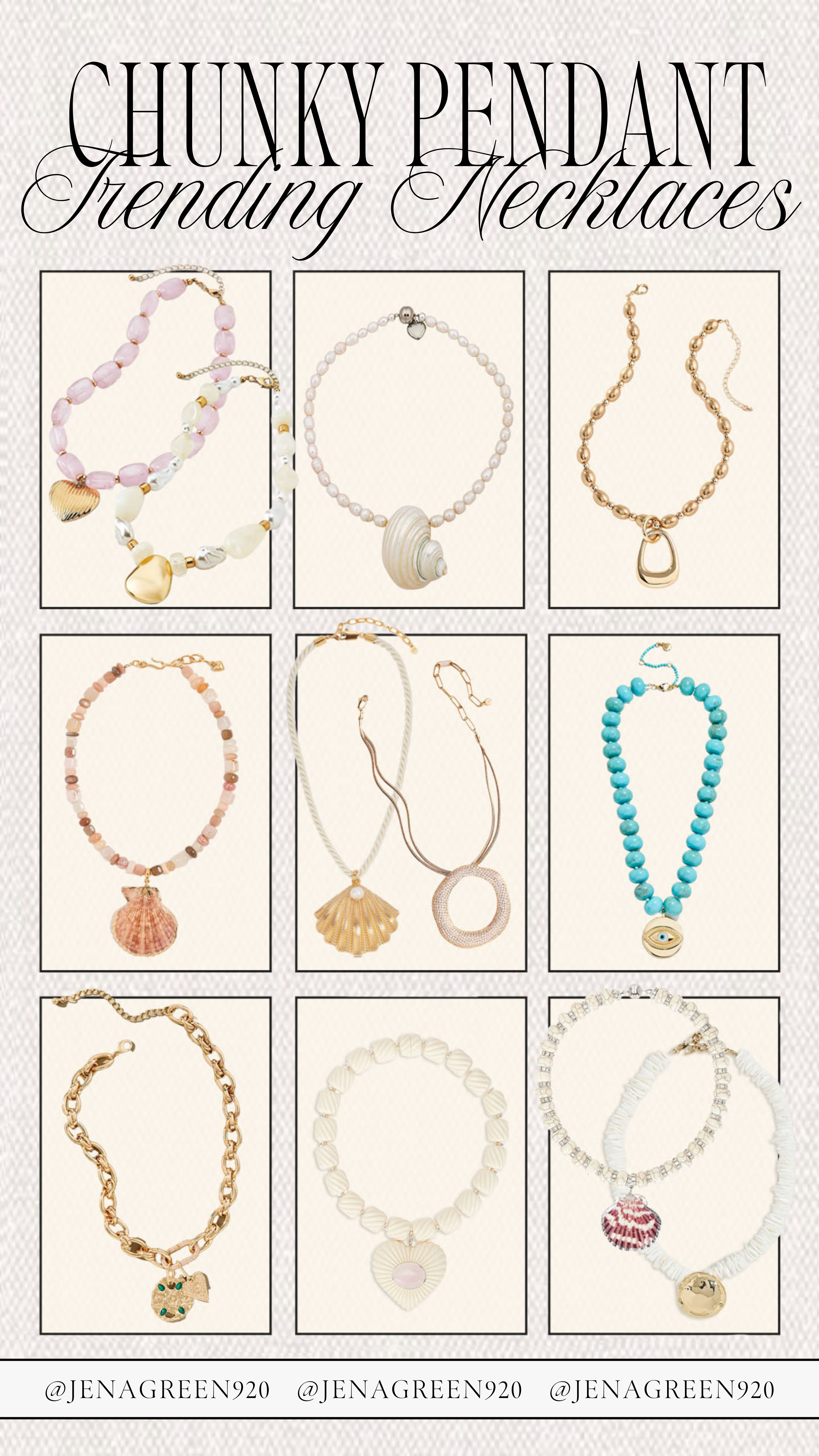 Chunky Pendant necklaces | Chunky Necklaces | Trending Fashion | Trending Accessories 

 #LTKootd #LTKSeasonal #LTKOver40