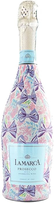 Beau Bottles Lavender Lace Bows Custom Wine Label Wrap for La Marca 750ml Champagne Bottle - Pers... | Amazon (US)